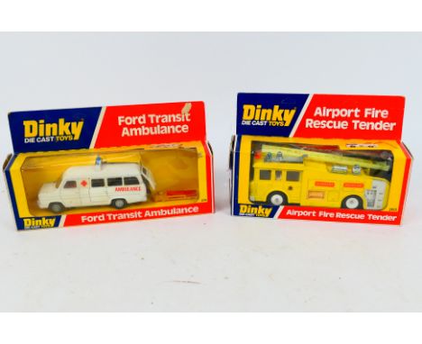 Dinky Toys - Two boxed Dinky Toys. Lot consists of #274 Ford Transit Ambulance; together with #263 Airport Fire Rescue Tender