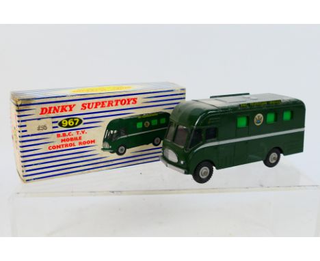 Dinky Toys - A boxed Dinky Toys #967 BBC TV Mobile Control Room. The model in dark green with light grey roof and side panels