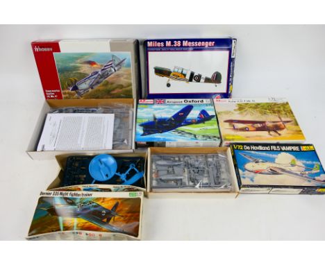 Special Hobby - AZ Model - Pavla Models - Heller - Frog - Six boxed 1:72 scale plastic military aircraft model kits. Lot incl