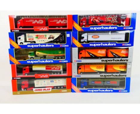 Corgi - A collection of 10 boxed diecast 1:64 scale model trucks mainly from Corgi's 'Superhaulers' range and similar. Lot in