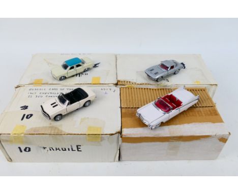 Franklin Mint - Precision Models. Four boxed Franklin Mint diecast models appearing in Excellent condition, housed in protect