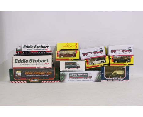 Corgi, Atlas Editions, M.C Toy - 10 x boxed die-cast trucks and cars - Lot includes a Corgi #TY87001 DAF 95' Curtain Side Tra