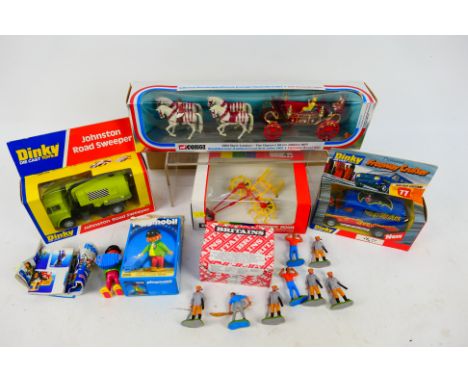 Dinky, Corgi, Britains, Playmobil - Lot to include a Dinky #390 'Vampire' Freeway Cruiser. A Corgi #41 The Queen's Silver Jub