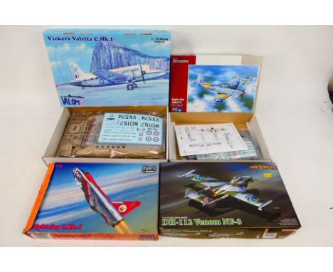 Valom - Dragon - Special Hobby - Sword Models - Four boxed 1:72 scale plastic military aircraft model kits. Lot consists of V