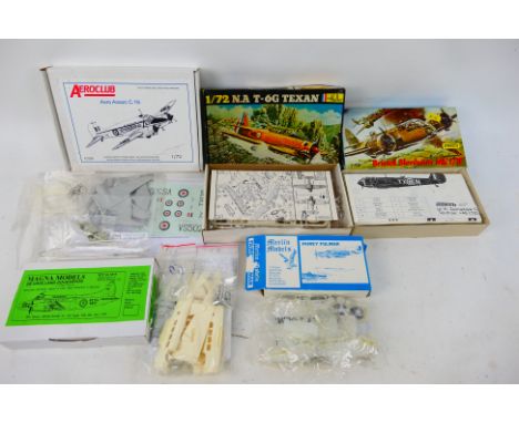 Aeroclub - Merlin Models - Magna Models - Others - Five boxed 1:72 scale military aircraft model kits mostly plastic but some