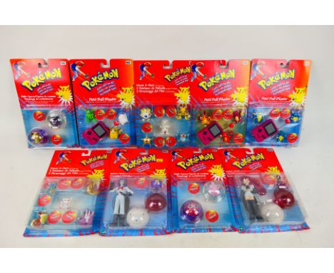 Hasbro - Pokemon - 8 x sought after unopened carded Battle Figures circa 1999, includes Gengar & Meowirth, Wigglytuff & Jiggl