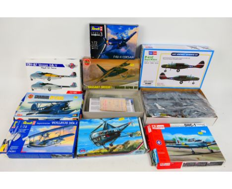 Airfix - Revell - AZ Models - MPM - Other - Eight boxed 1:72 scale plastic military aircraft model kits. Lot includes MPM #72