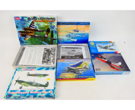 Academy - Xtrakit - Sword Models - Hobby Boss - Other - Six boxed 1:72 scale plastic military aircraft model kits. Lot includ