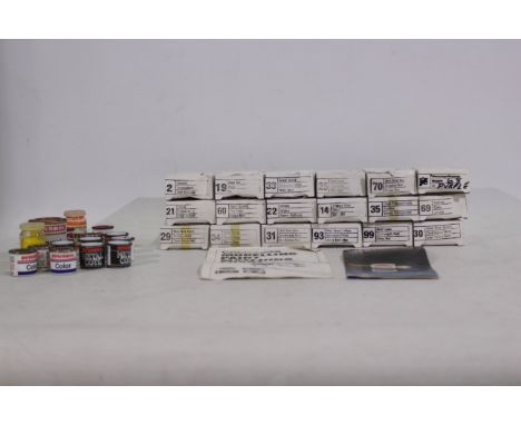 Humbrol - Over 50 x boxed enamel modelling paint tinlets - All are sealed and appear in good condition. Comes in original box
