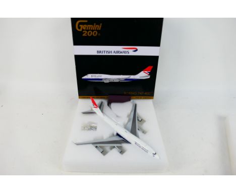 Gemini Jets - A boxed Boeing 747-400 in British Airways livery in 1:200 scale # G2BAW841. The model appears Mint in a Very Go