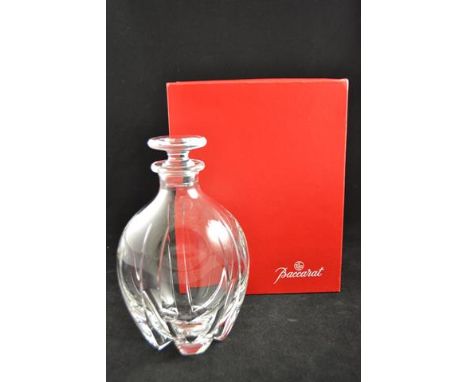 A Baccarat glass decanter and stopper, mark to base, boxed - H20cmCONDITION REPORTboxed - good condition