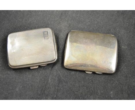 An engine turned cigarette case, together with one other - approx total weight 154g/4.6 troy ozCONDITION REPORTdents to engin