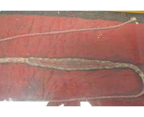 An ancient Inca burial wrap with sling, excavated by Olivier Dollfus, a French anthropologist, and believed to be 1500 years 
