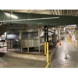 Descon bottle pasteurizer, serial 80015-01-002B-2015, 575 vac, 83 ft length x 14 ft oaw, conveyor