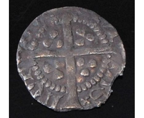 England, Henry V 1413-22 silver longcross half-penny, amulet and trefoil, London mint (F) (1)
