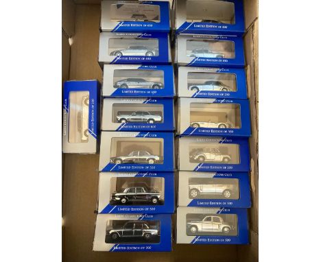 FIFTEEN BOXED LLEDO COLLECTORS CLUB VANGUARD LIMITED EDITION CARS, to include Rover 100, Range Rover, Morris Minor Convertibl