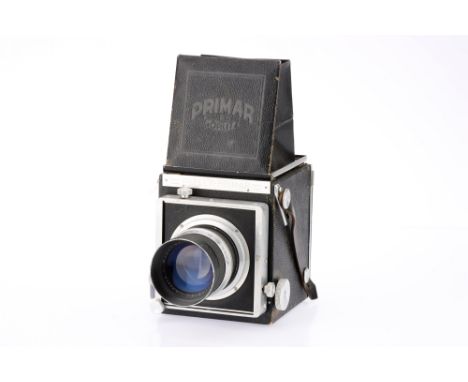 A Kamera-Werke Gorlitz VEB Reflex-Primar Large Format SLR Camera, black, serial no. 2365, body G, shutter working, rear adapt