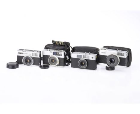 Four 35mm Half Frame Cameras, to include a PMC Automatic Rapid, body G, shutter working, with feed &amp; take-up cartridges, 