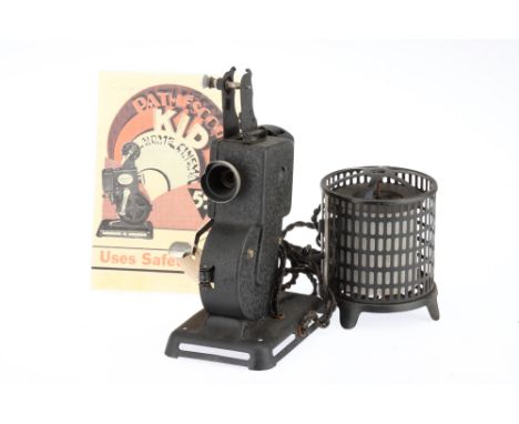 A Pathescope Kid Motion Picture Projector, black, with transformer, untested,
