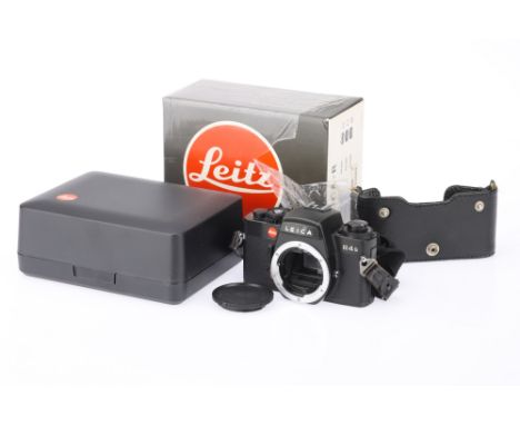 A Leitz Portugal Leica R4s 35mm SLR Body black, 1984-85, serial no.1653468, shutter working on A and M, LEDS light up with ba