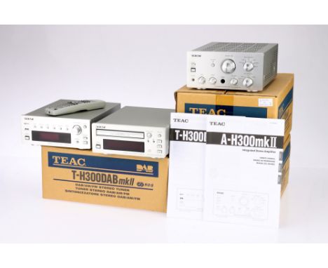 A Selection of Teac HiFi Equipment, including T-H300DAB Mk II Stereo Tuner, A-H300 Mk II Stereo Amplifier and PD-H300 Mk II C
