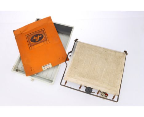 A Flatbed Print Drying Glazer Unit, together with a Paterson washing tray,
