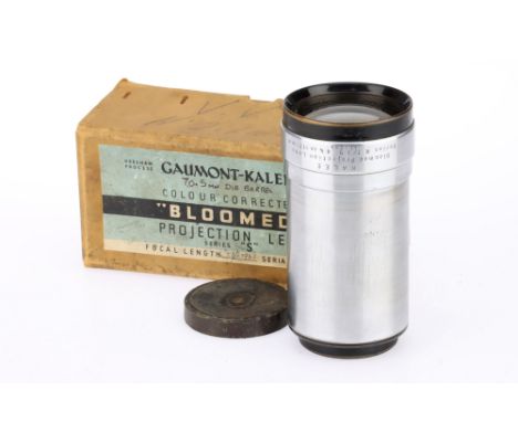 A Gaumont-Kalee Series K Cinema Projection Lens serial no.1246, f/1.9 4¾ 121mm, chrome, made by A. Kershaw &amp; Sons Ltd, Le