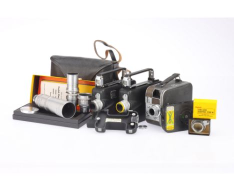 A Selection of Motion Picture Clockwork Cameras, to inlude a Zeiss Ikon Movikon K 16mm camera, motor winds &amp; runs, with g