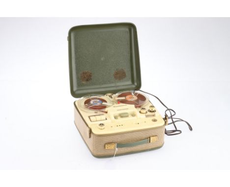A Telefunken Magnetophon 76 Reel to Reel Recorder, carry case style, in G condition, with tape present, untested,