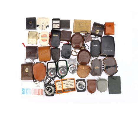 A Mixed Selection of Early Light Meters, from makers including Weston, Gossen, Nebro, &amp; others, approx. 25 units,