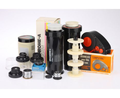 A Selection of Enlarging Lenses &amp; Darkroom Devices, to include a Ross Resolux f/4 11cm Enlarging Objective, optics G-VG, 