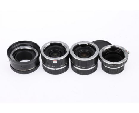 A Selection of Leica R Lens Adapters, to include a Leica R macro adapter, a Leica R to Leica M adapter, &amp; two Leica exten