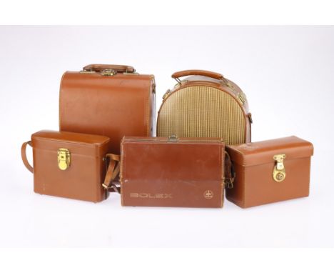 A Selection of Paillard Bolex Camera Cases, to include two examples for H series cameras,