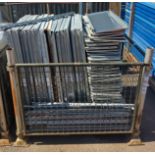 90x Metal shelf panels & 23x Metal cross beam/shelf bracket - Full details in description