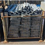 161x Metal shelf panels & 35x Metal pallet support braces - Full details in description