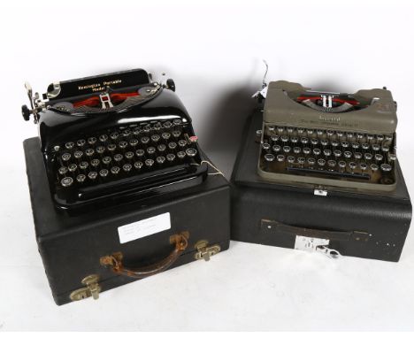 A Remington portable model 5 typewriter, and Imperial model T typewriter, both cased (2) 