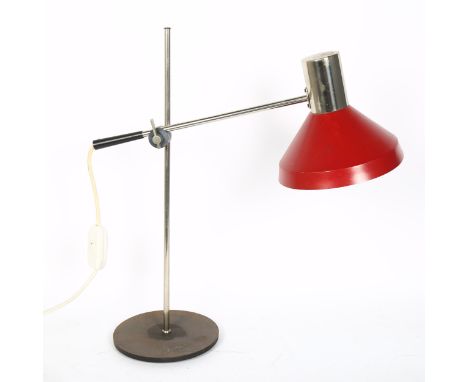 A 1970s anglepoise desk lamp, marked GM, in the style of Jan Hoogervorst, shade diameter 19.5cm 