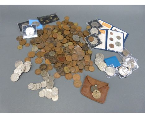 A collection of modern crowns 1953 onwards together with first decimal coin sets and some sundry UK coinage Victoria onwards,