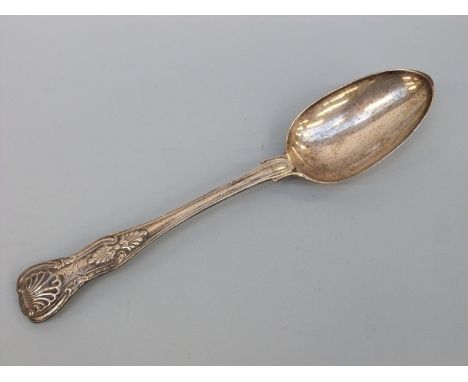 A Victorian hallmarked silver Kings pattern ladle spoon, London 1863 maker Chawner & Co., length 22.5cm, weight 100g 