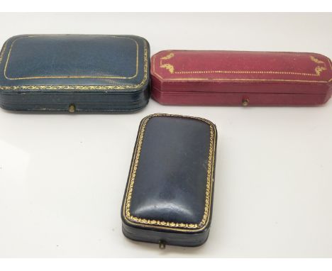 Three vintage jewellery boxes including Cartier, Mallett of Bond St, etc
