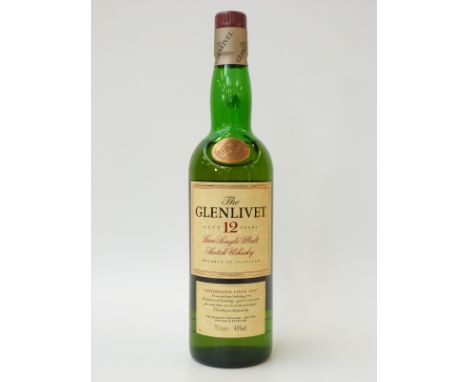 Glenlivet 12 year old single malt Scotch whisky, 70cl, 40% vol. 