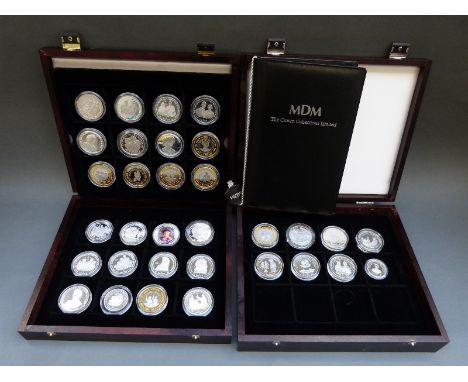 Thirty-two MDM silver proof crowns commemorating the life of HM Queen Elizabeth the Queen Mother, complete with certificates 