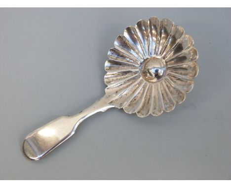 A Victorian hallmarked silver caddy spoon, Exeter 1839 maker Robert Williams, length 7.5cm