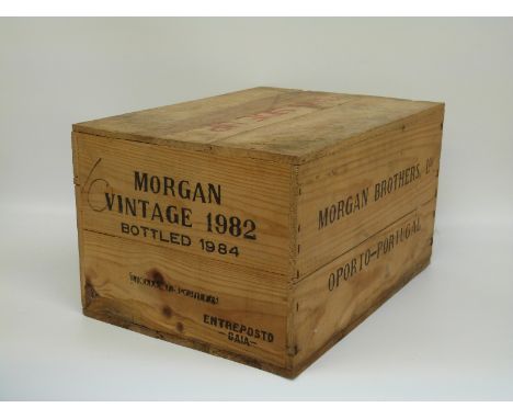 A case of twelve Morgan Brothers vintage 1982 port, bottled 1984