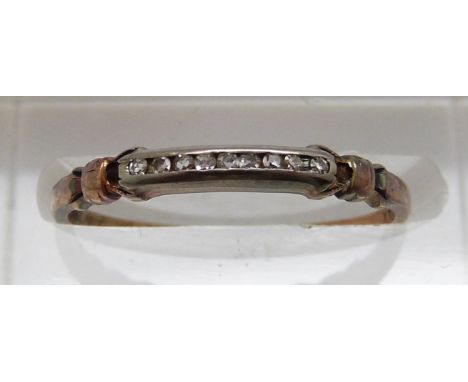 An Art Deco ring set with diamonds (size L)