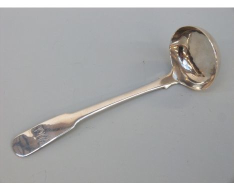 A hallmarked Scottish silver sauce / gravy ladle, Edinburgh 1820 maker Francis Howden, length 14.5cm, weight 24g