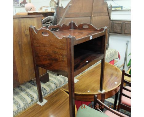 A mahogany two tier side table