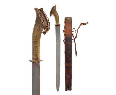 dating: early 20th Century provenance: The Philippines, Straight, double-edged lade, of lenticular section, in pamor. Solid b