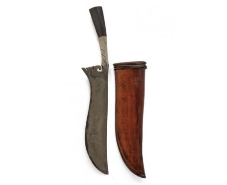 dating: First half of the 20th Century provenance: Giava, Heavy and wide, single-edged blade, in pamor, with chiselled base. 