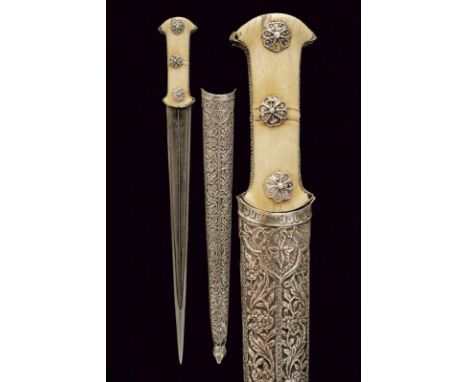 dating: Second half of the 19th Century provenance: Turkey, Straight, double-edged blade, in damask, with central raiser and 